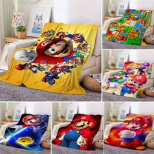 Image of Cosplay Super Mario Kart 3D Fleece Blanket Winter Warm Soft Large Throws Quilt