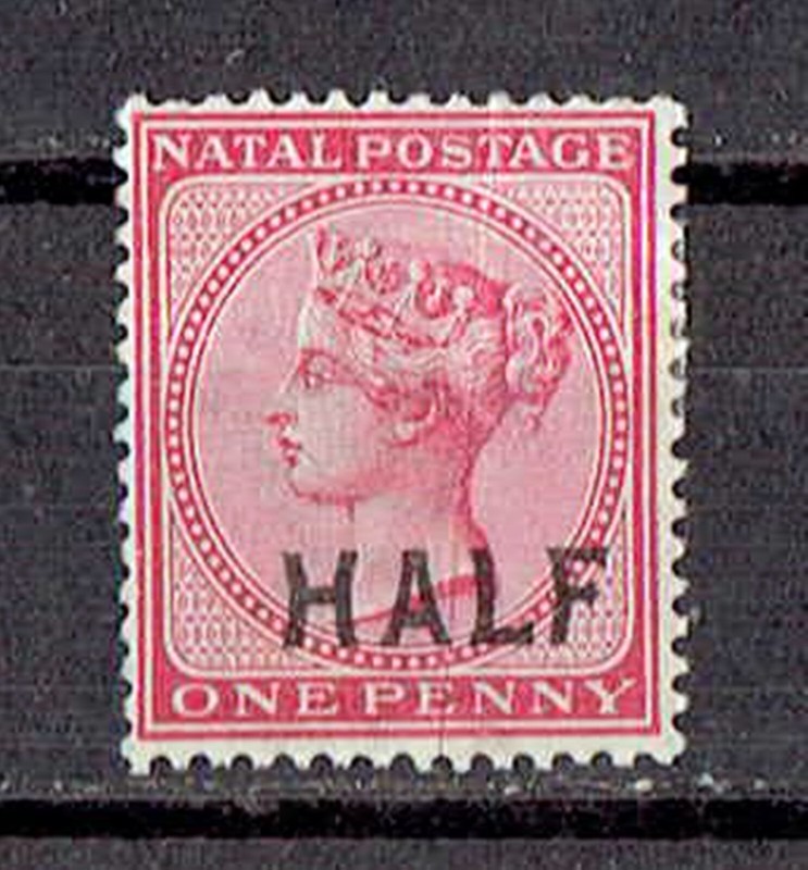 NATAL (SA) 1895 SG#125  overprint in Black Unchecked for WM Fine MH