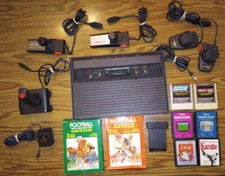 Atari 2600 Lot CX-2600A Console Tested with 9 Games ::  FREE Shipping