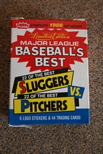 1986 Fleer Major League Baseball’s Best Sluggers vs. Pitchers Complete Set 1-44