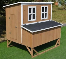 New Large Wood Chicken Coop Backyard Hen House 4-8 Chickens w 4 Nesting Box