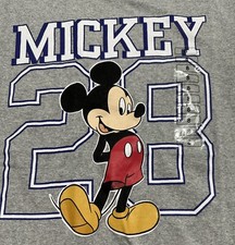 Disney Mickey Mouse T Shirt Boys Youth Size 8 Gray Short Sleeve Crew Neck NWT