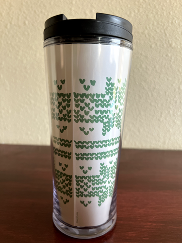 Vaso Starbucks café aislado viaje copos de nieve blancos y verdes 12 oz 2009 NUEVO - Imagen 5 de 21