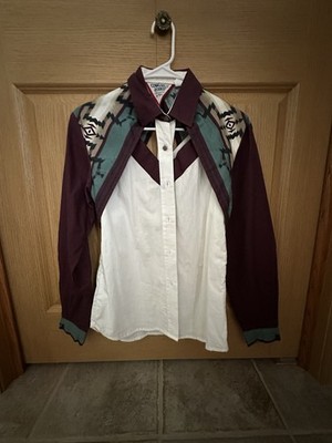 Vintage Cowgirls Rodeo Association Button Up Small