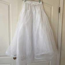 ASOOX 6 Layers Hoopless Petticoat Crinoline A-Line Floor Length Underskirt