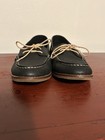 Womens Black Leather Sperry Boat Shoes Size 9.5 Rare EUC — photo 5