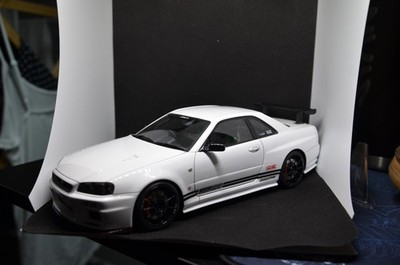 Ignition-Model Nissan Skyline GT-R R34 Top Secret White 1:18 IG3642 NO BOX/CASE