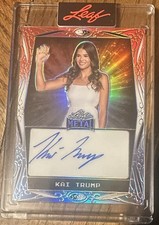 2024 Leaf Metal Prismatic Red White Blue Kai Trump 24/25 Blue Auto Autograph