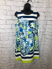 NWT ELIZA J  Floral Sleeveless Dress Size 10 beach shells Flower