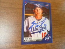 RYAN WARD SIGNED BASEBALL CARD 2023 OKLAHOMA CITY DODGERS AUTOGRAPH LOS ANGELES