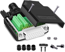 DB26 Breakout Connector, Solderfree RS232 D-SUB Serial to 26-Pin Port Terminal F