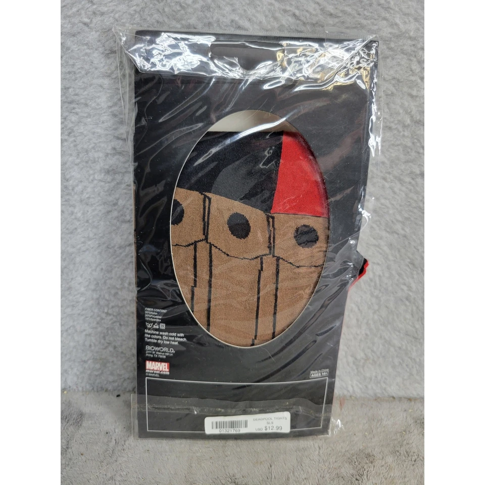 Leggings de superhéroe Marvel Deadpool rojo negro talla única para la mayoría Foto 2 de 2