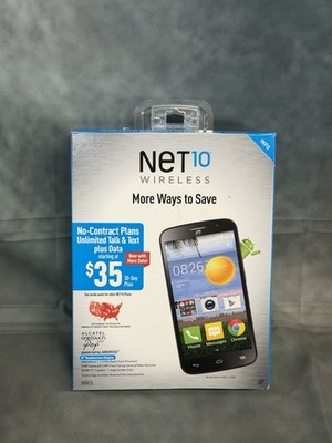 Brand New Sealed NET10 Alcatel OneTouch Pop Icon 5'' 4GB Prepaid Android 3G Phone