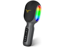 Micr fono inal mbrico Bluetooth para karaoke, altavoz port til 5 en 1, luces RGB
