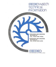 Seiko Parts, Technical and Service Guides bundle 744 docs for models  cal. 