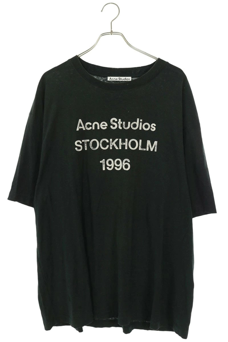 Acne Studios XL Logo Print Vintage Cotton Linen T-Shirt