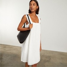 NWT New Everlane The Eyelet Smock Dress in White Size XL