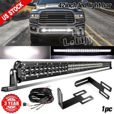 42 Led Spot Flood Light Barbracket For Dodge Ram 1500 2009-2018 Hidden Bumper