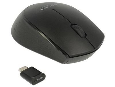 DeLOCK 12526 kabellose Maus - 2.4 GHz - Schwarz