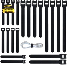 60Pcs Mixed Cable Ties, 4 Inch+6 Inch+8 Inch Reusable Wire Ties, Cord Ties, Cabl