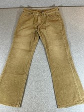 Ralph Lauren Corduroy Pants Mens 34x30 Cords Brown Faded Jeans Boho Vintage Polo