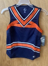 NWT Women  s Size Small Navy and Orange Cheerleading Shell by GTM Sportswear
