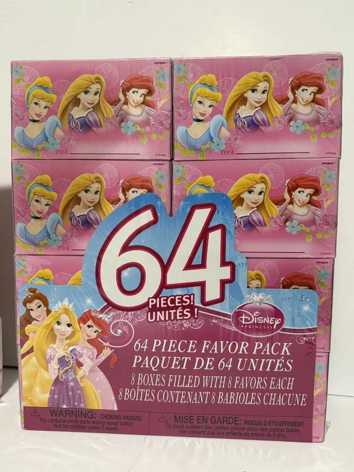 Disney Princess Mega Mix Pacote Econômico 64 Peças Festa de Aniversário Favor (16 Caixas) - Imagem 3 de 4