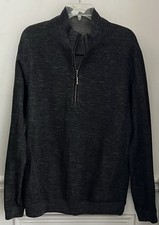 Tommy Bahama Men's Gray Long Sleeve 1/4 Zip Pullover Sweater Size LT