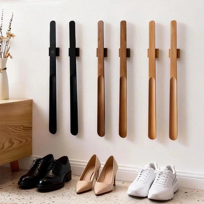 55cm Long Shoe Horn for Seniors   Beech Wood, No-Bend Design, Magnetic Base