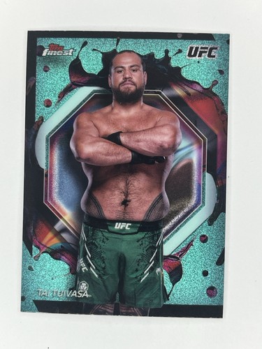 2024 Topps Finest UFC TAI TUIVASA AQUA GLITTER RARE #256 Heavyweight - Picture 1 of 1