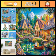 1000 Piece Jigsaw Puzzle for Adults - Rustic Cottage Resort Scene, Fun  Challen