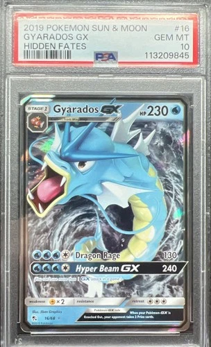POKEMON GYARADOS GX 16/68 HIDDEN FATES ULTRA RARE HOLO 230HP STAGE 1 PSA 10