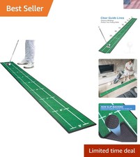 Portable Golf Putting Mat 2'7" X 9.2ft - Realistic Indoor/Outdoor Training Tool