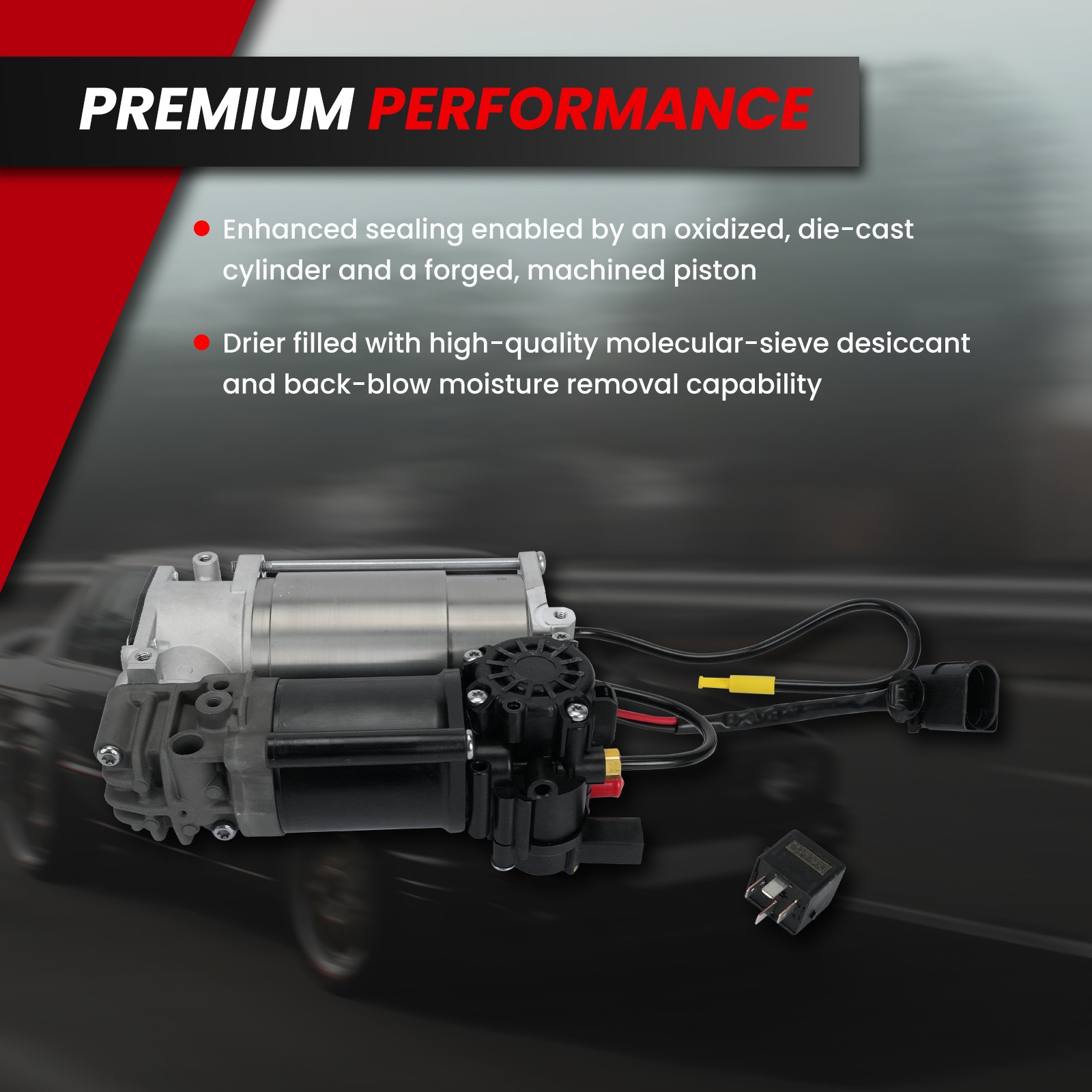 Air Suspension Compressor for 11-20 Audi A8 Quattro S8 Bentley Mulsanne