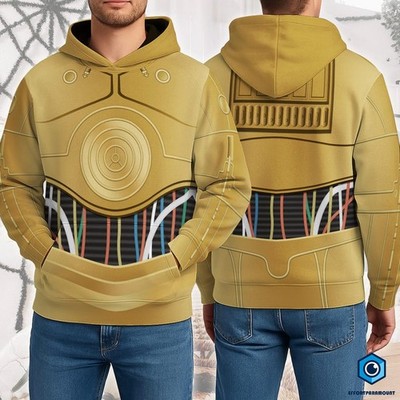 Star Wars C3-PO Cosplay Costume Galaxy's Edge Gift For Fan Hoodie 3D Printed