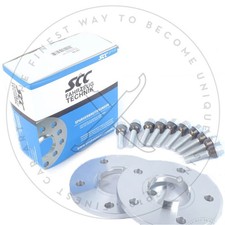 20mm 2x10mm SCC Spurverbreiterungen für Porsche LK 5 x130 + Radschrauben M14 R14