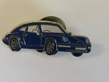 Oldtimer Original Porsche 911 Blau Emaille Pin Anstecker