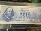 State Silver $100 bill  .999 Fine Silver The Federated Mint Ben Franklin one oz