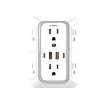 Power Strip 6 AC Outlets 4 USB Ports With 2 USB-C Surge Protector Wall Mount