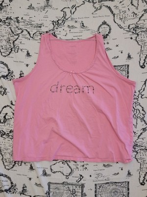 White Stag Pink ''dream'' Sleep Tank Top Women's Plus Size