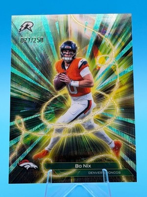 Bo Nix 2025 Topps Resurgence #C-19 Conductors Aqua Surge Refractor 27/250
