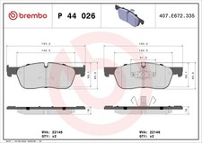 BREMBO Bremsbelagsatz Scheibenbremse PRIME P 44 026 für ROVER EVOQUE RANGE SPORT