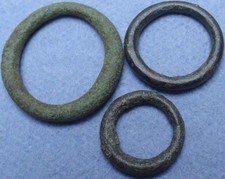 Lot of 3 Celtic Bronze Proto-Money Rings