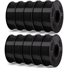 PETG Filament 1,75mm 10kg Schwarz für 3D Drucker kompatibel mit Bambu Lab AMS