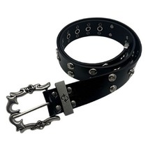 Rivets Studded Waist Strap PU Leather Adjustable Wide Waist Belt For Women Men