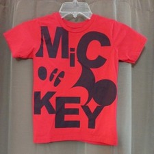 Boys Disney Store Mickey Mouse Black  Red T-Shirt Size 5/6