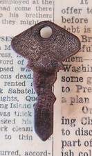 Vintage Script Ford Model T Brass Key 52 - 1920s