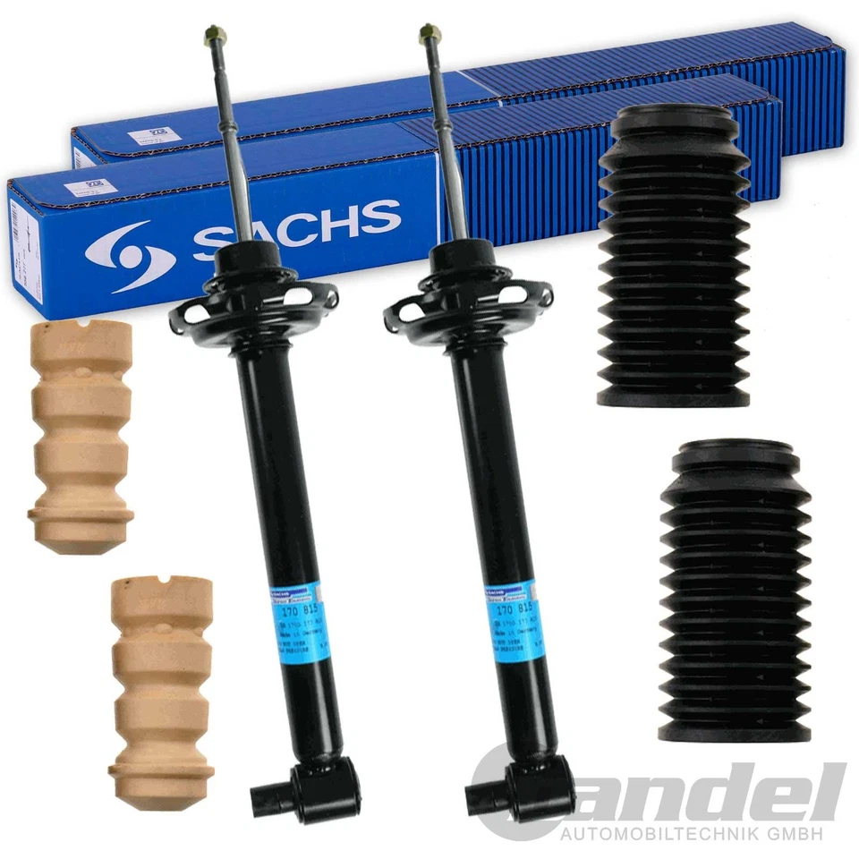 2x SACHS STOSSDÄMPFER + PROTECTION KIT HINTEN passend für AUDI A4 B5 8D Avant