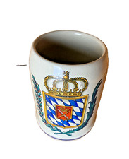 House of Goebel Beer Pint Stein Mug Crown King Bavarian W. Germany 0.5L Royal 5"