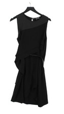 Halston T-Shirt Midi Dress UK10 in Black